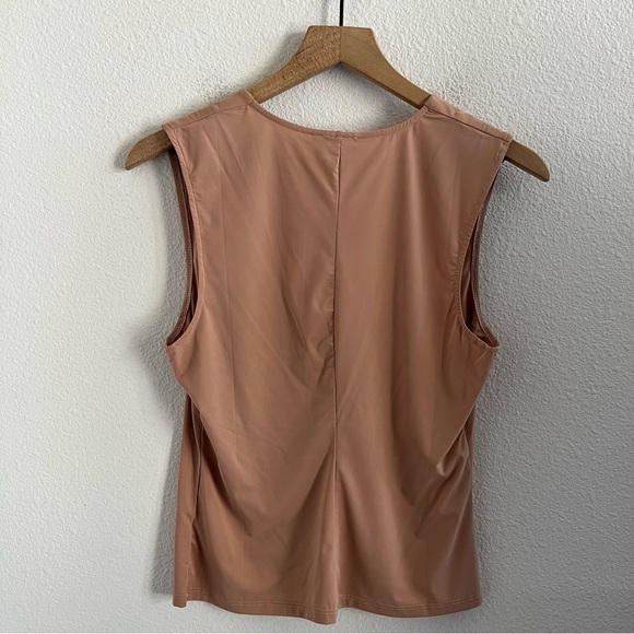 Free People Intimately Tan Second Skin Rounded V Neck Tank Large - Picture 3 of 5